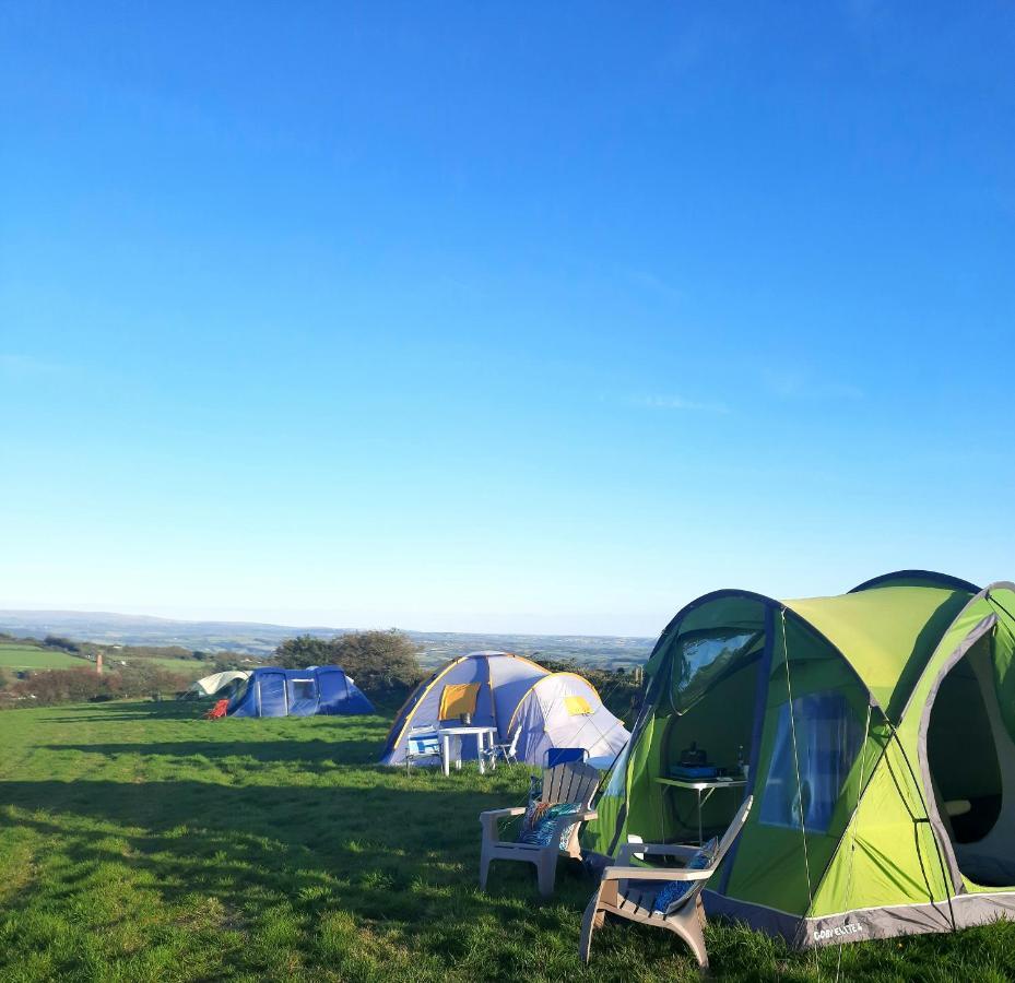 Summit Camping Kit Hill Cornwall Panoramic Views Grass Pitch From 15Pn Or Bella Bell Tent 75Pn Callington Exterior foto